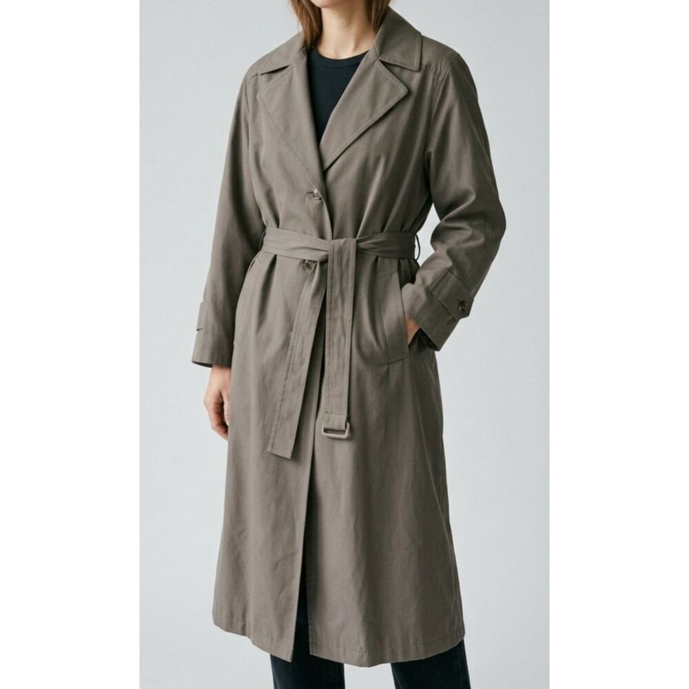 Vintage London Fog Trench Coat Taupe 80s 90s Size 10